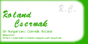 roland csermak business card